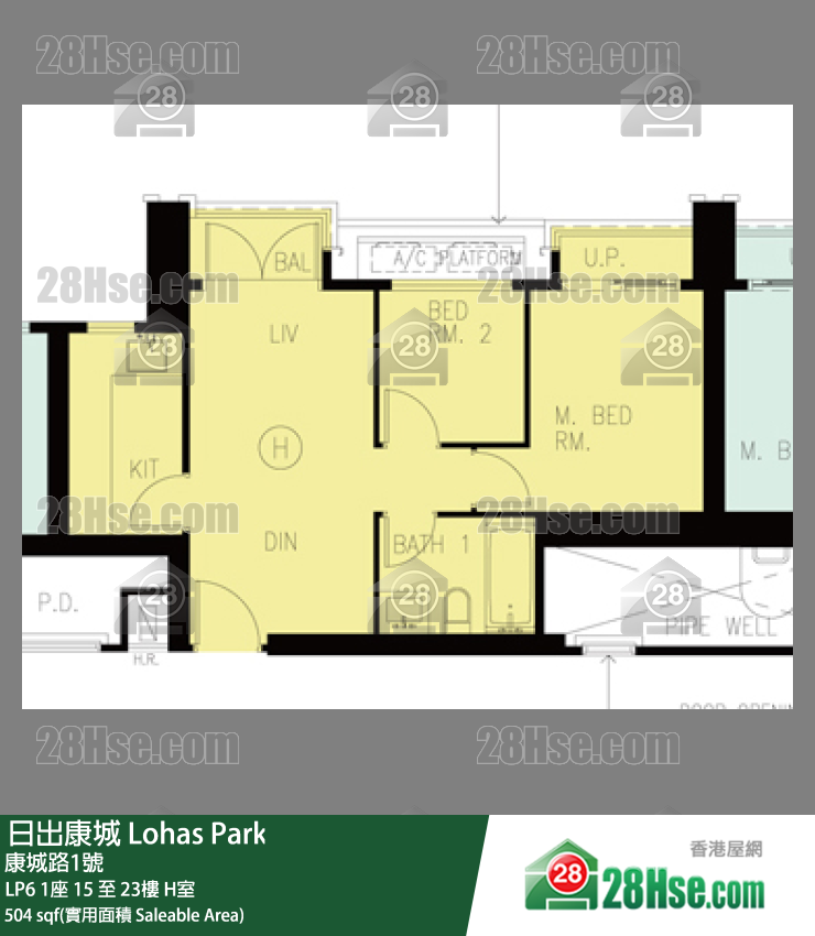 LP6 LP6 1座 15楼 H室 平面图