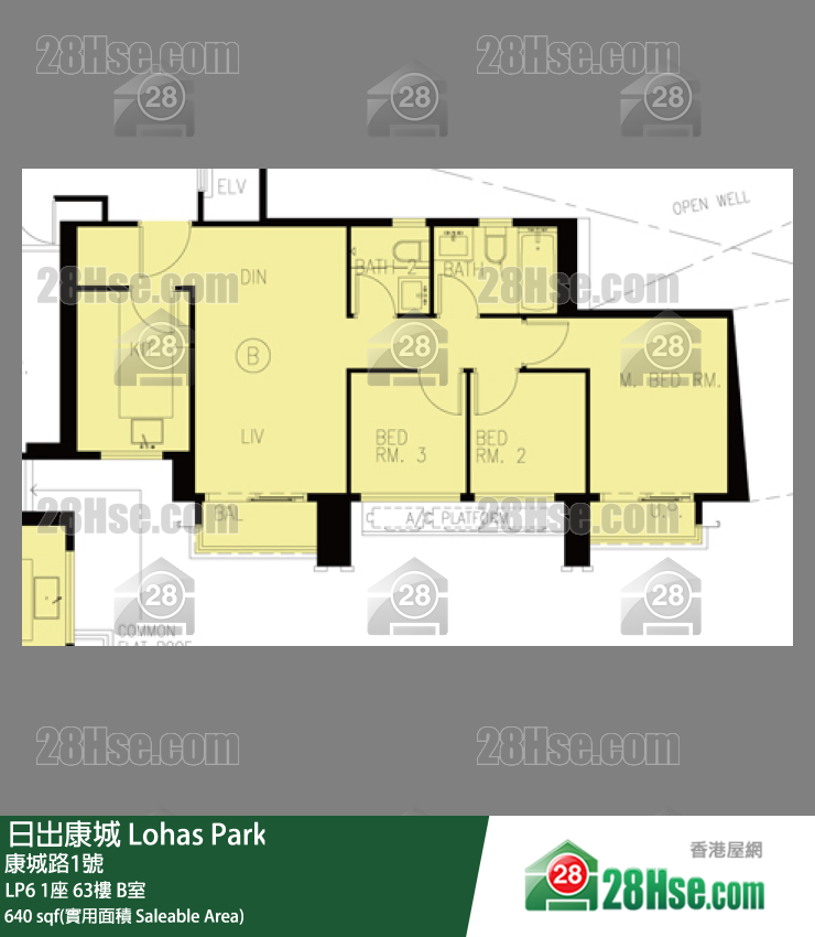 LP6 LP6 1座 63楼 B室 平面图