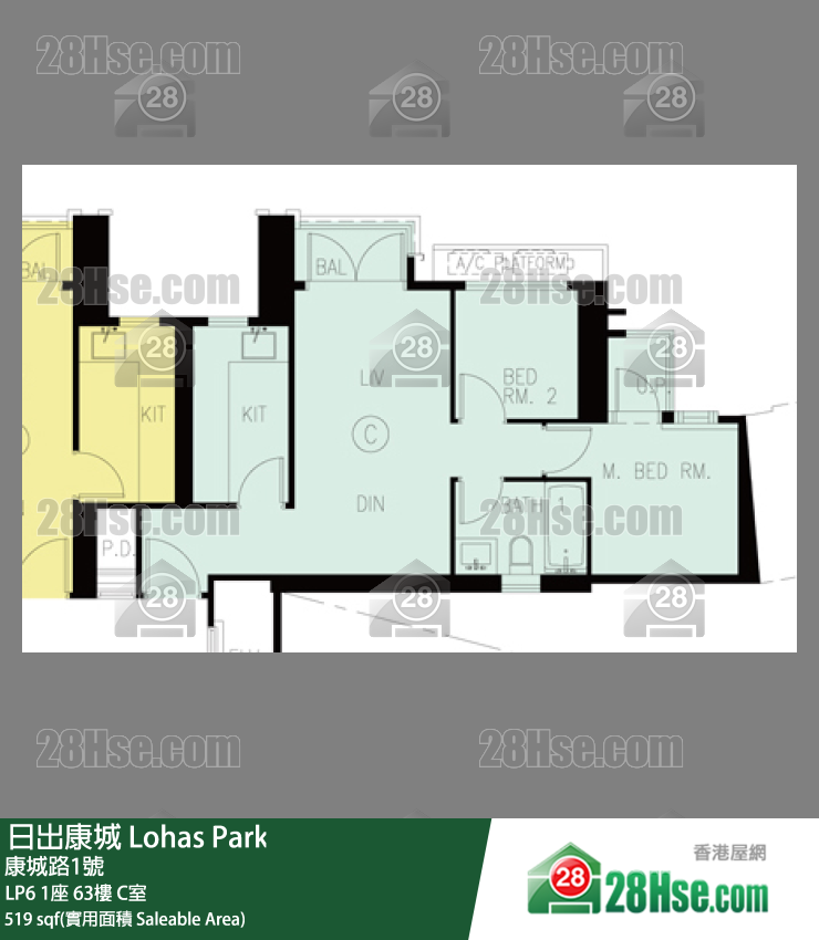 LP6 LP6 1座 63楼 C室 平面图