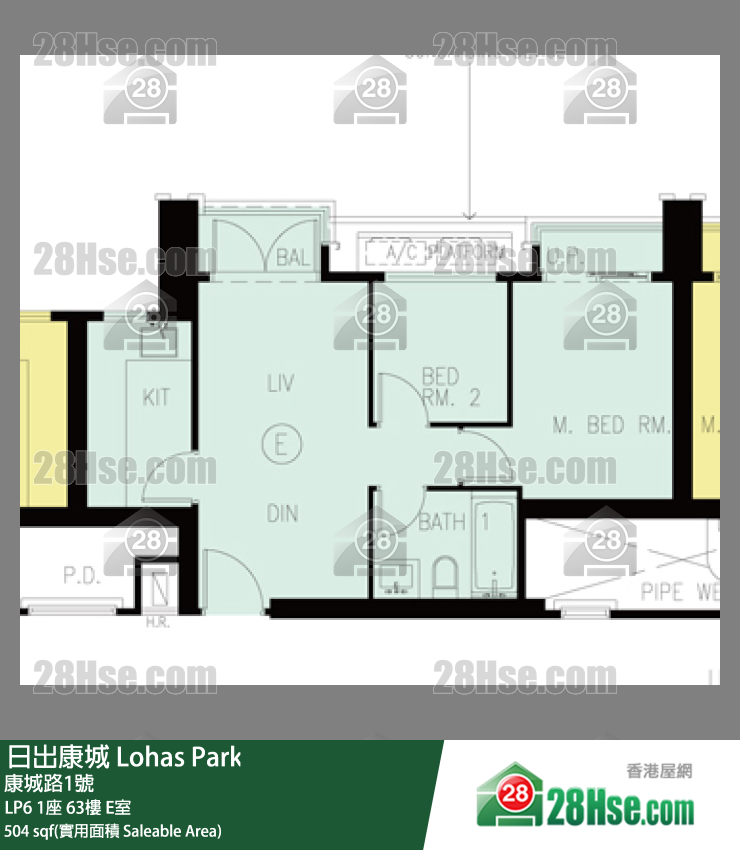 LP6 LP6 1座 63樓 E室 平面圖