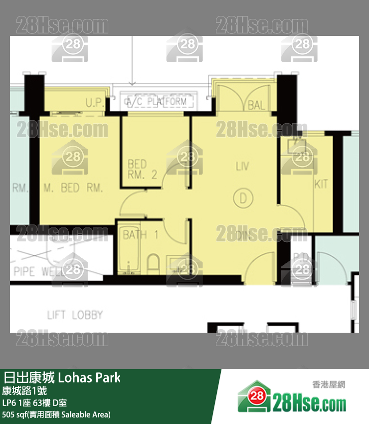 LP6 LP6 1座 63楼 D室 平面图