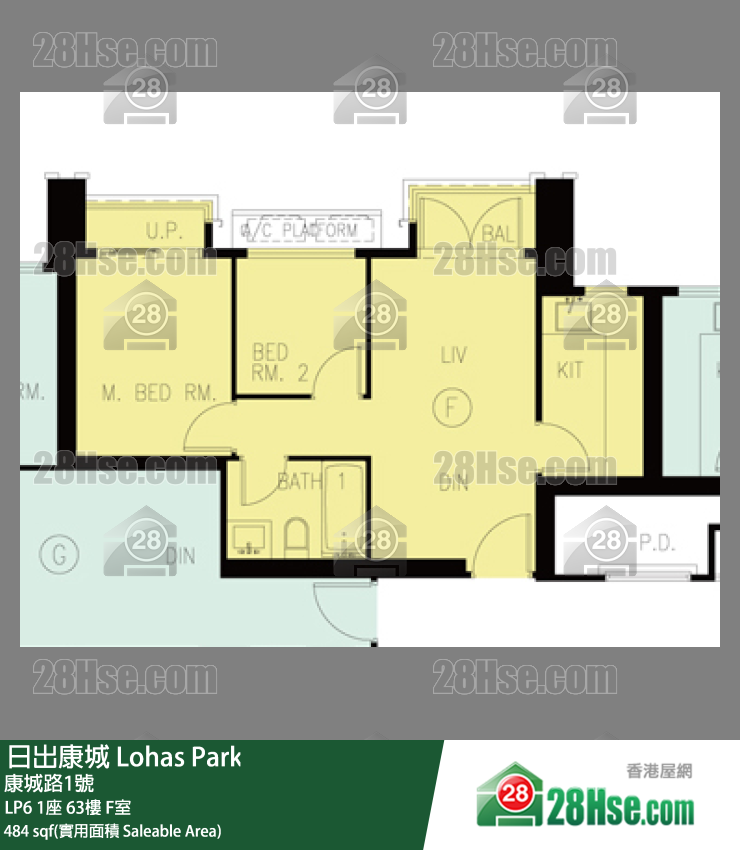 LP6 LP6 1座 63樓 F室 平面圖