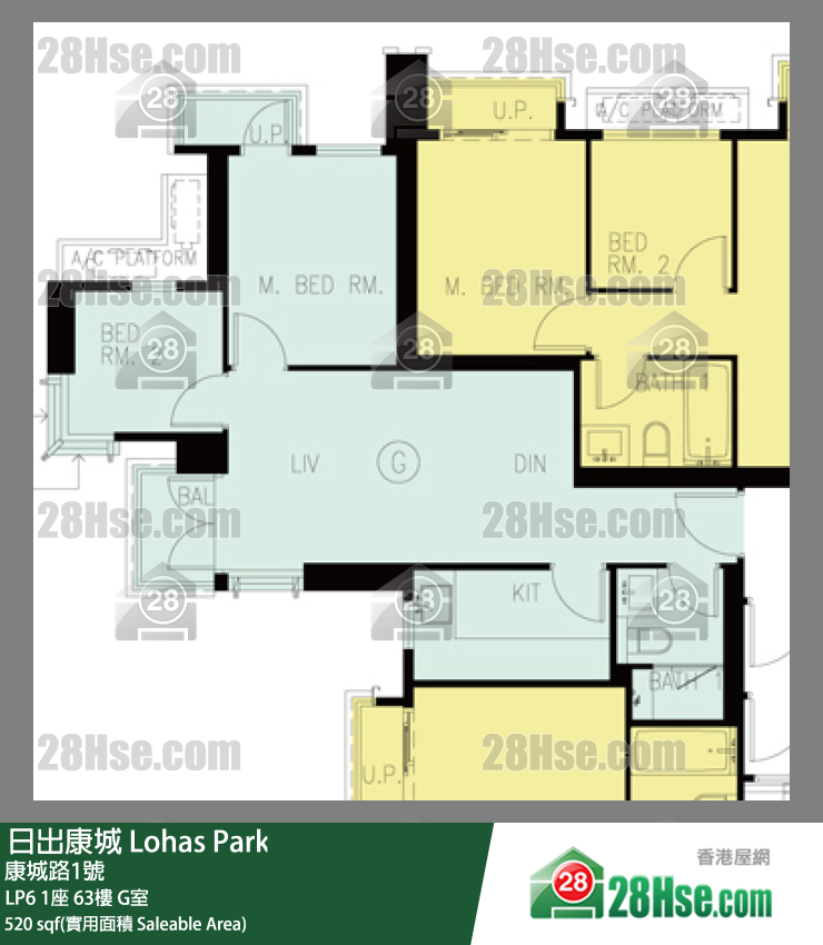 LP6 LP6 1座 63樓 G室 平面圖