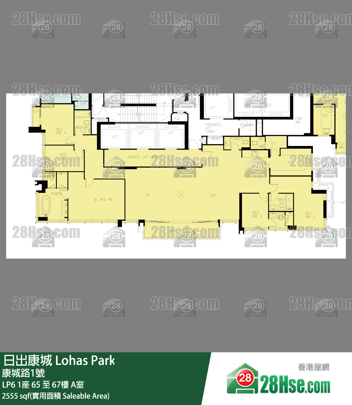 LP6 LP6 1座 65楼 A室 平面图