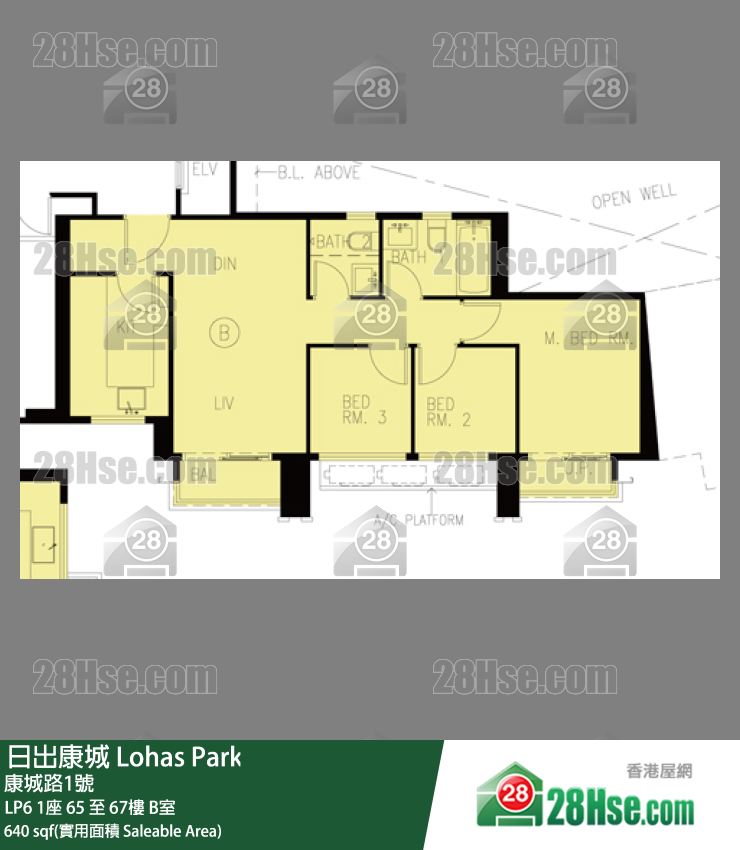 LP6 LP6 1座 67楼 B室 平面图