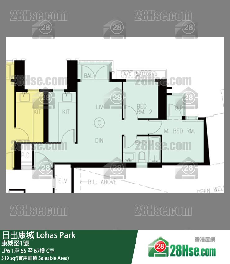 LP6 LP6 1座 67楼 C室 平面图