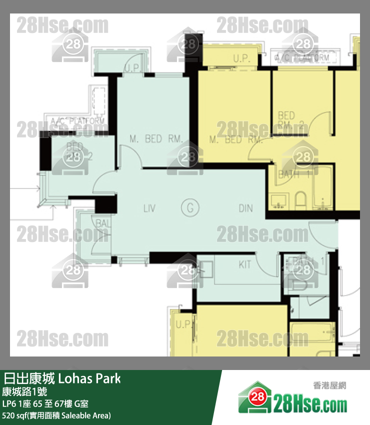 LP6 LP6 1座 67樓 G室 平面圖
