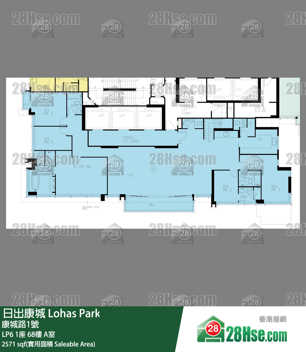 LP6 LP6 1座 68樓 A室 平面圖