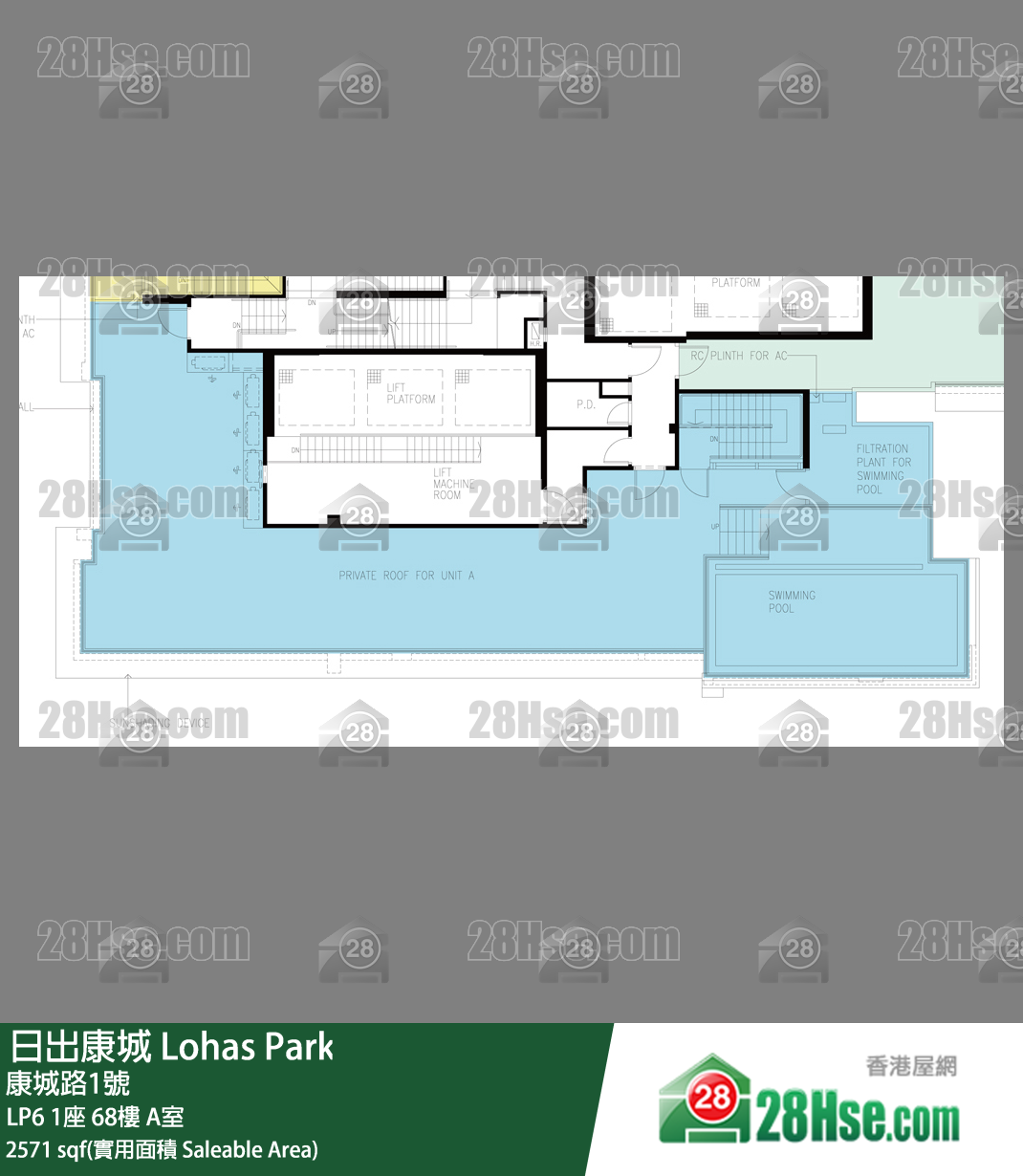 LP6 LP6 1座 68樓 A室 平面圖
