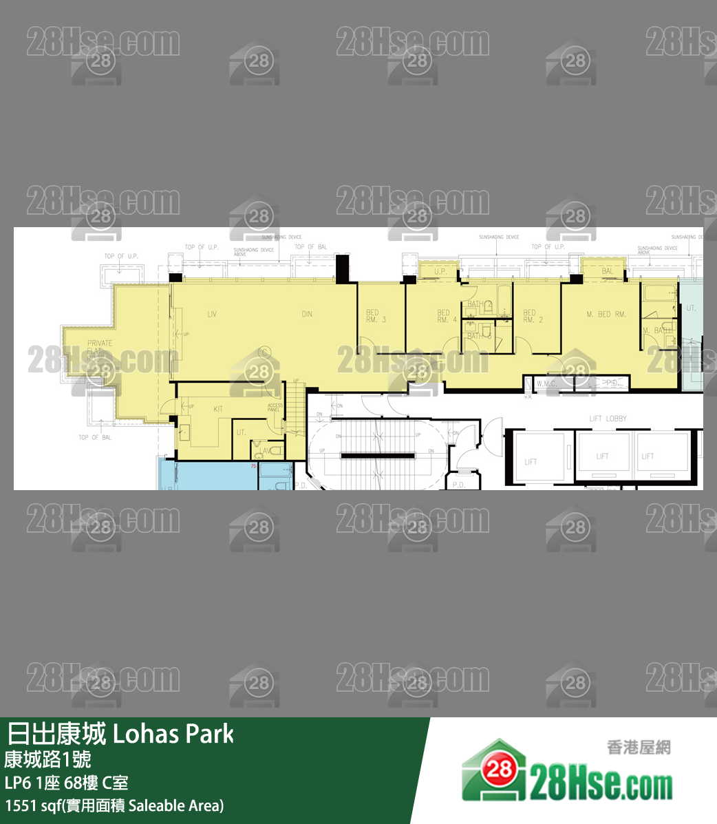 LP6 LP6 1座 68楼 C室 平面图