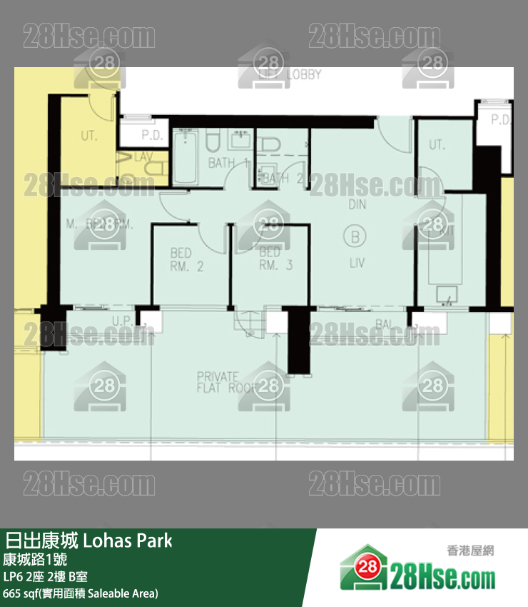 LP6 2座2楼 B室 平面图