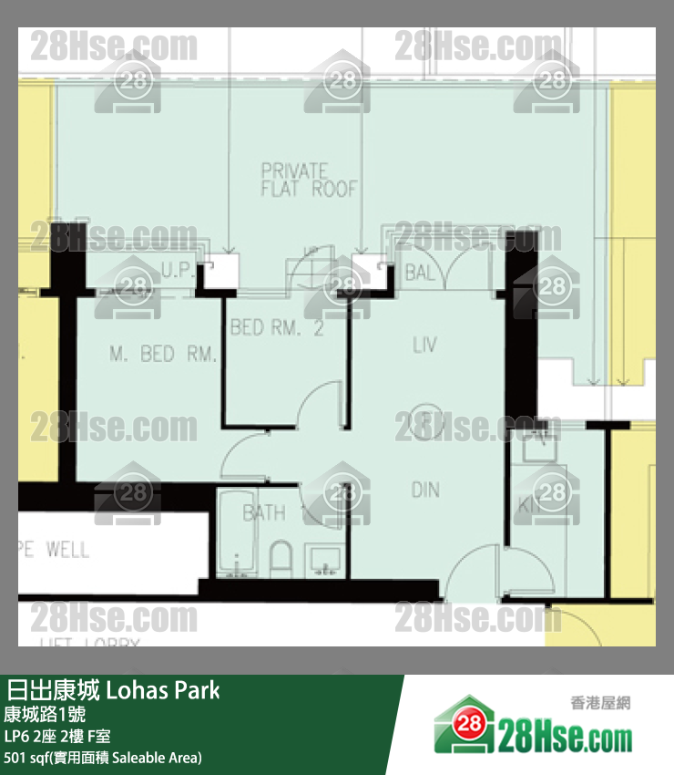LP6 2座2楼 F室 平面图