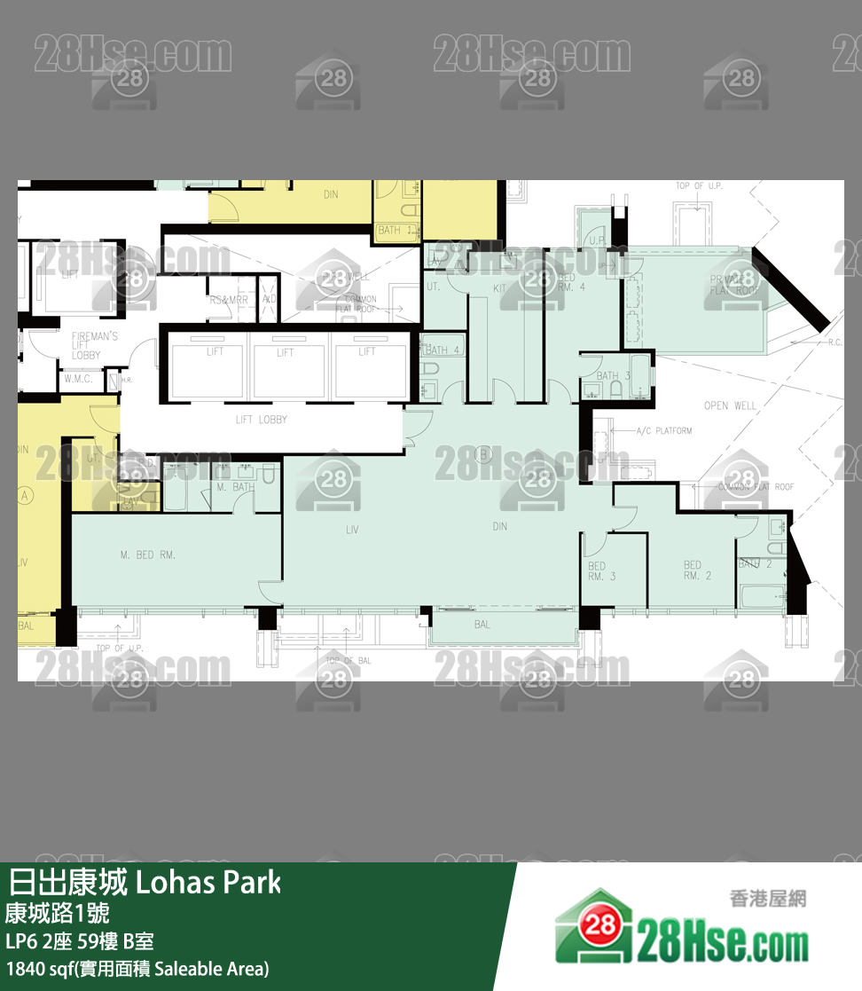 LP6 LP6 2座 59樓 B室 平面圖