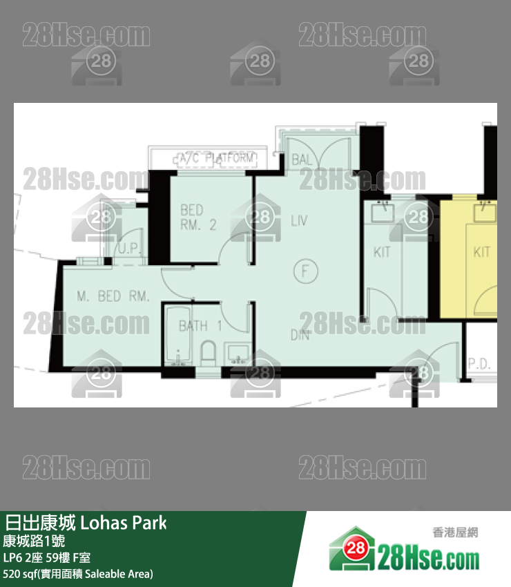 LP6 LP6 2座 59楼 F室 平面图