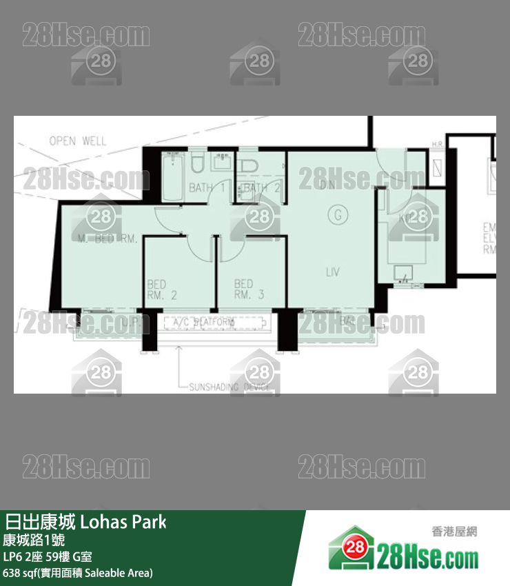 LP6 LP6 2座 59楼 G室 平面图