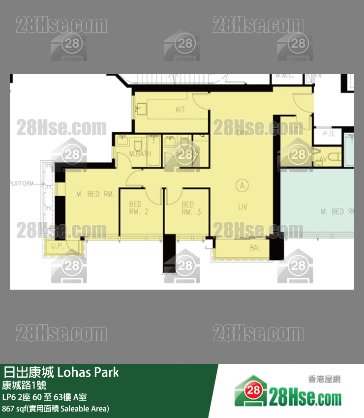 LP6 LP6 2座 63楼 A室 平面图