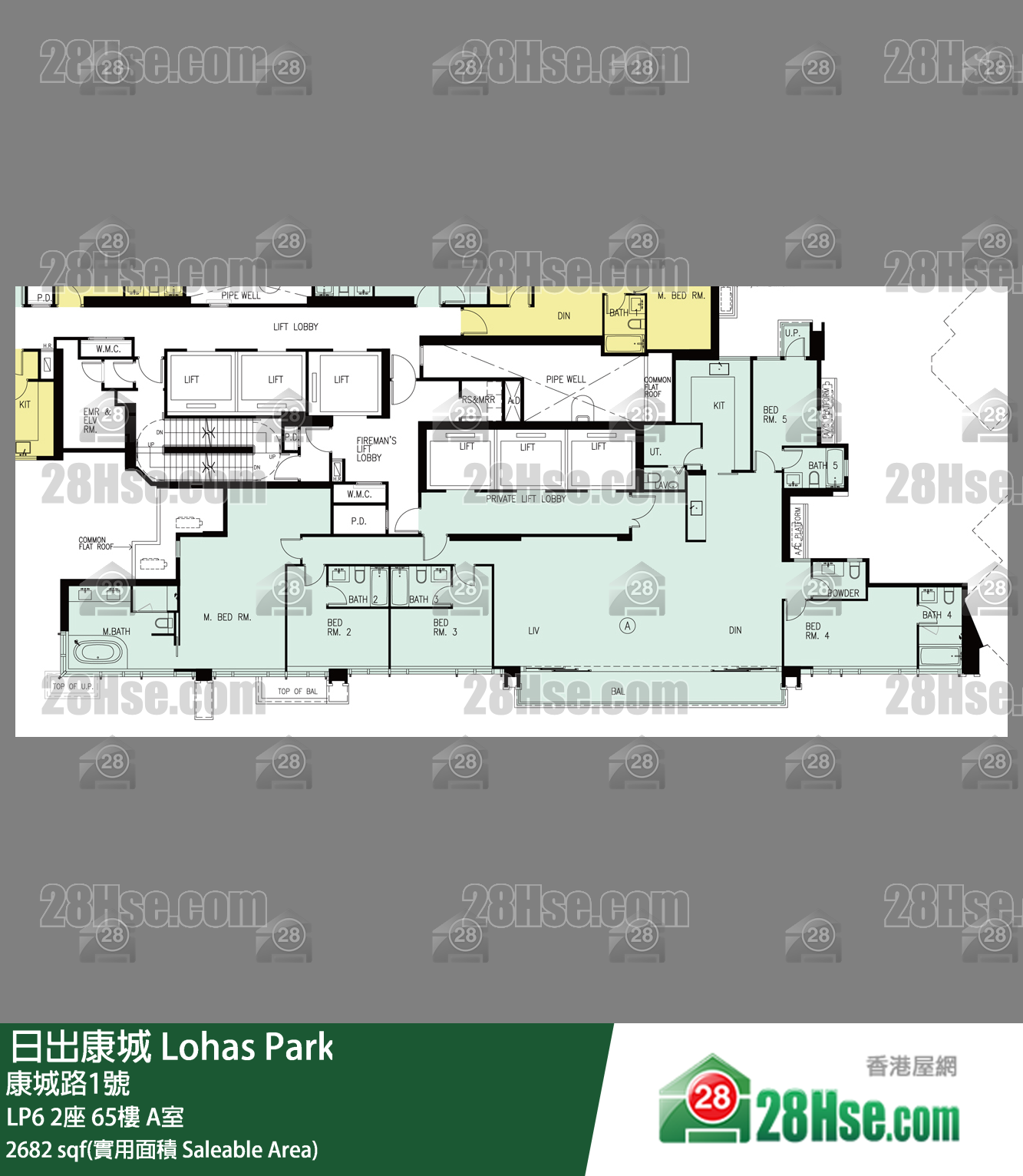 LP6 LP6 2座 65楼 A室 平面图