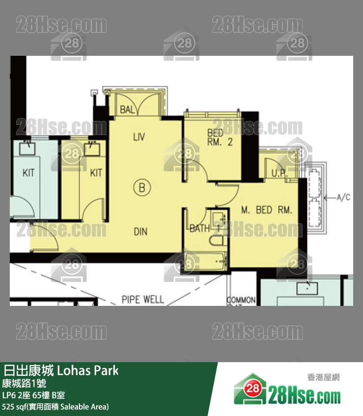 LP6 LP6 2座 65楼 B室 平面图