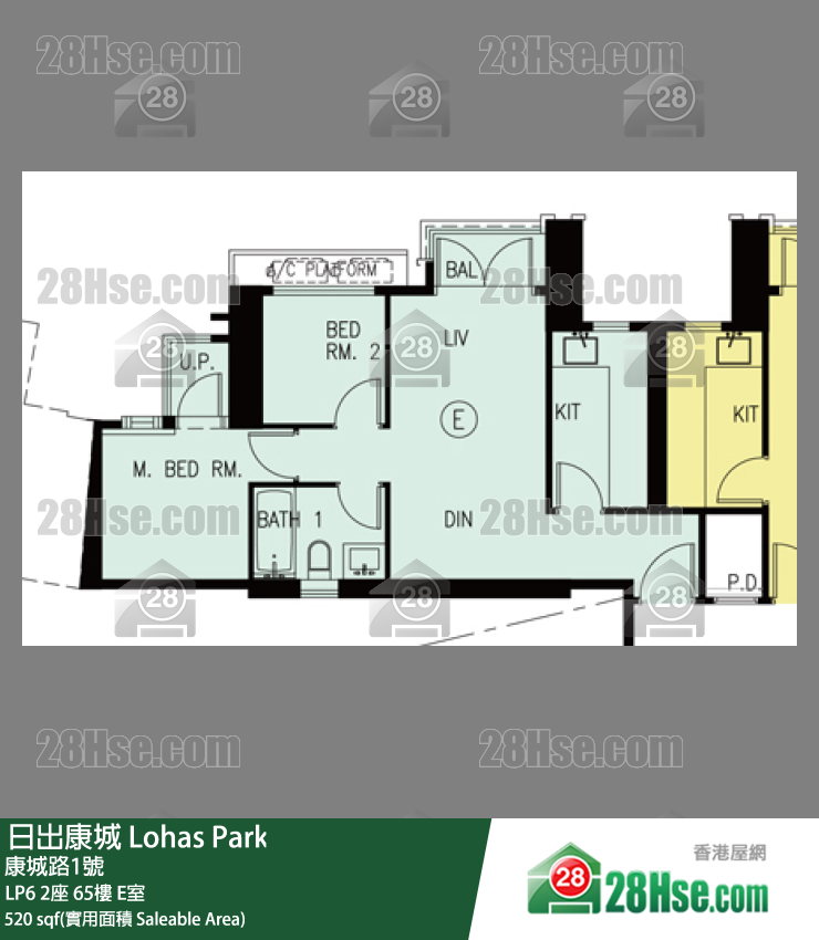 LP6 LP6 2座 65楼 E室 平面图