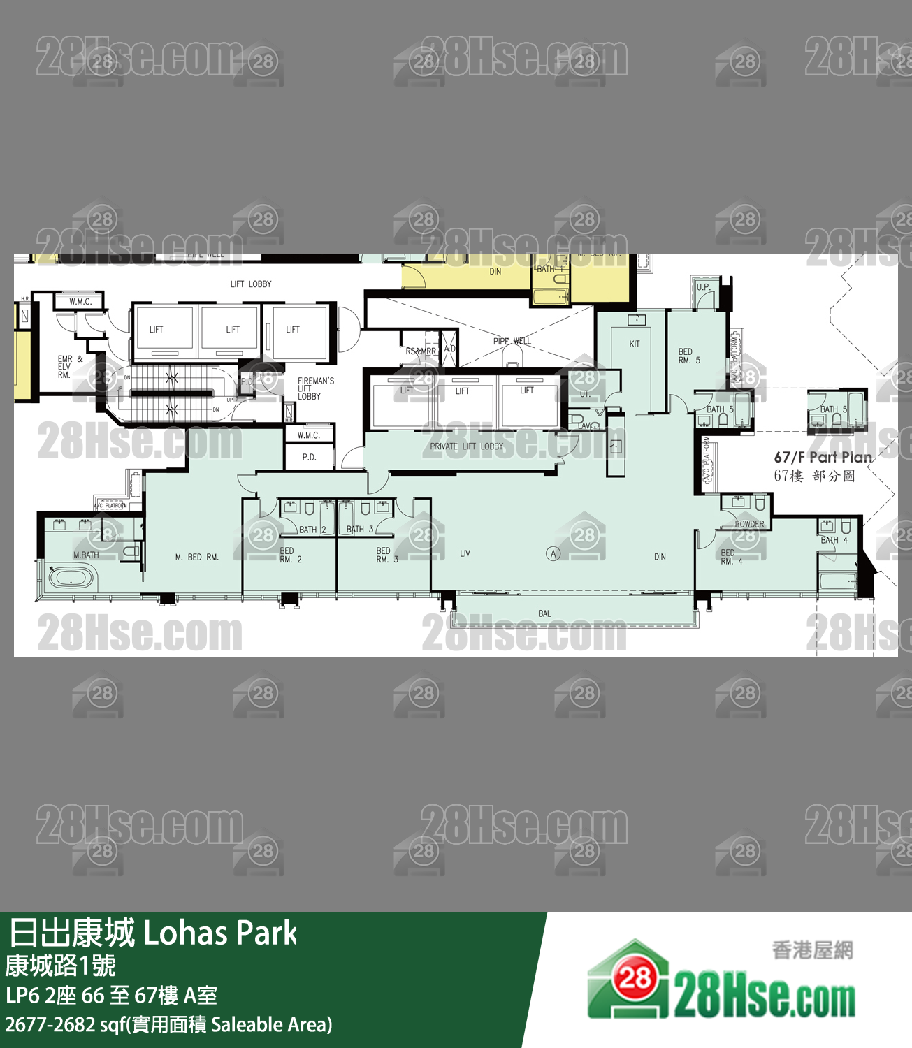 LP6 LP6 2座 67楼 A室 平面图