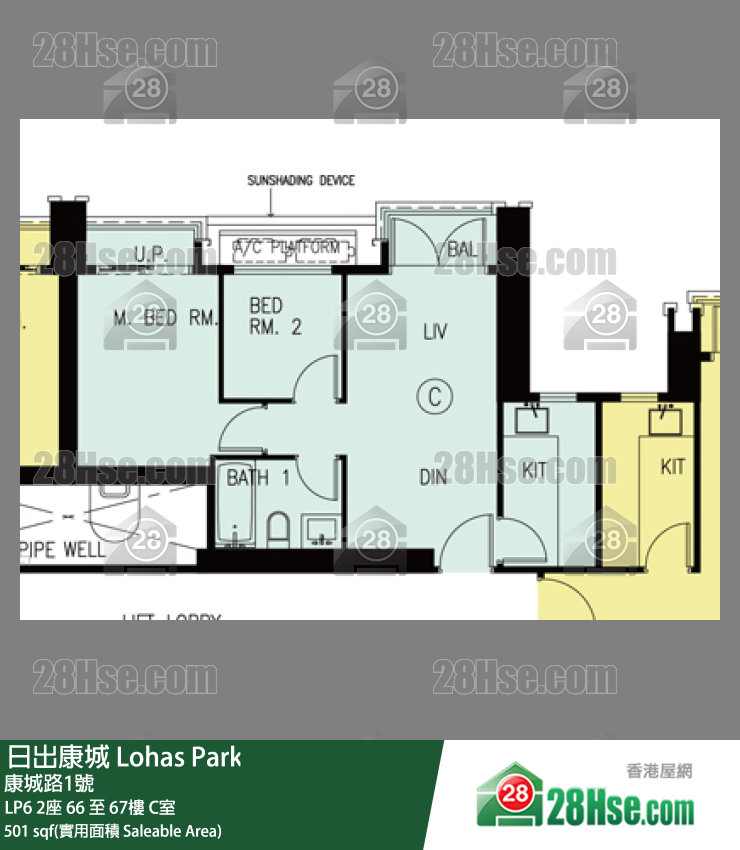 LP6 LP6 2座 67楼 C室 平面图