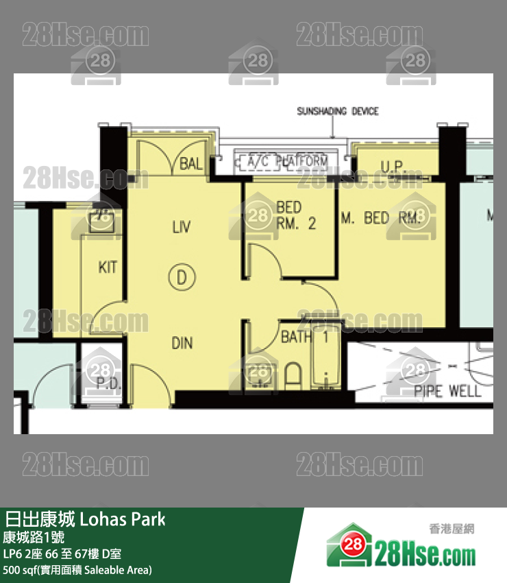 LP6 LP6 2座 66楼 D室 平面图