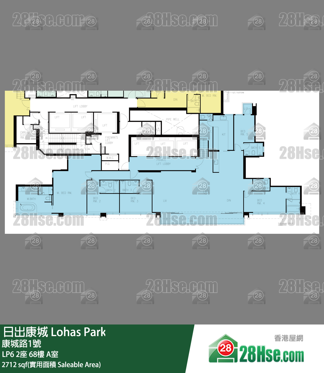 LP6 LP6 2座 68楼 A室 平面图