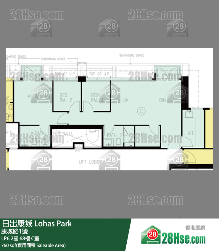 LP6 LP6 2座 68楼 C室 平面图