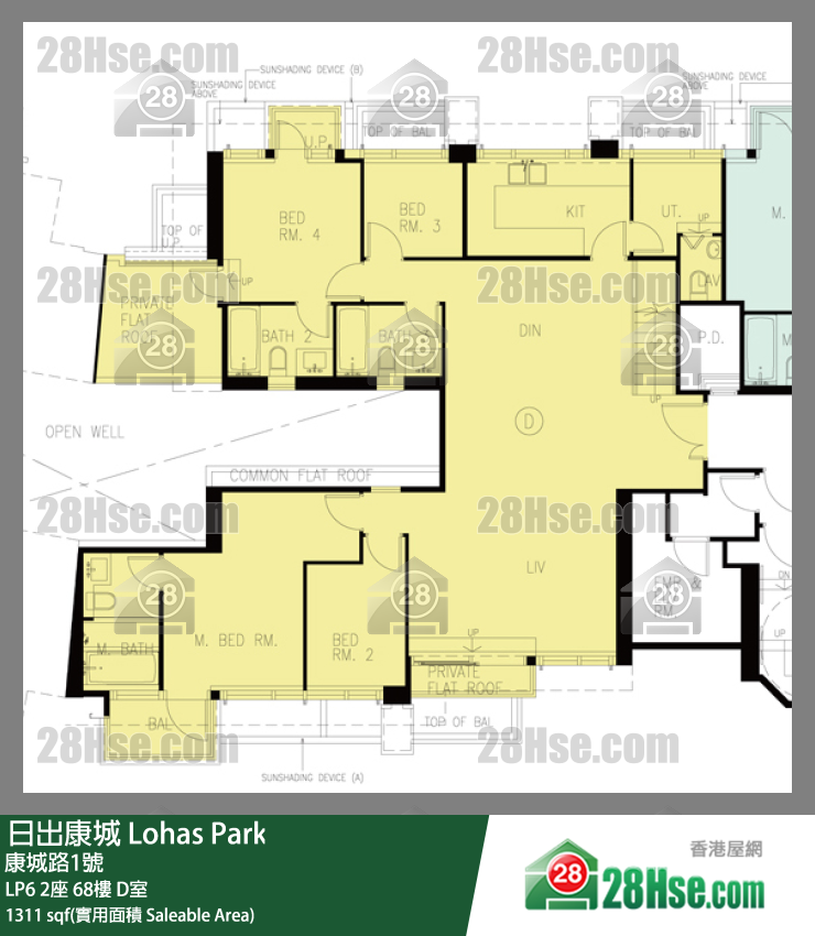 LP6 LP6 2座 68楼 D室 平面图