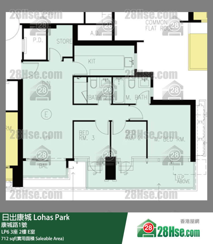 LP6 3座2楼 E室 平面图
