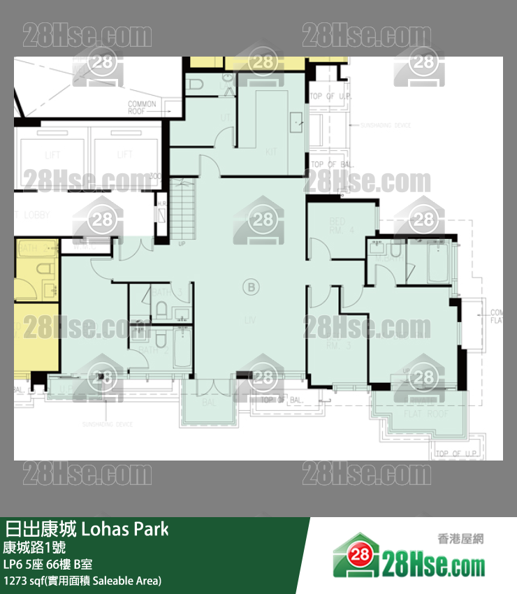 LP6 LP6 5座 66楼 B室 平面图