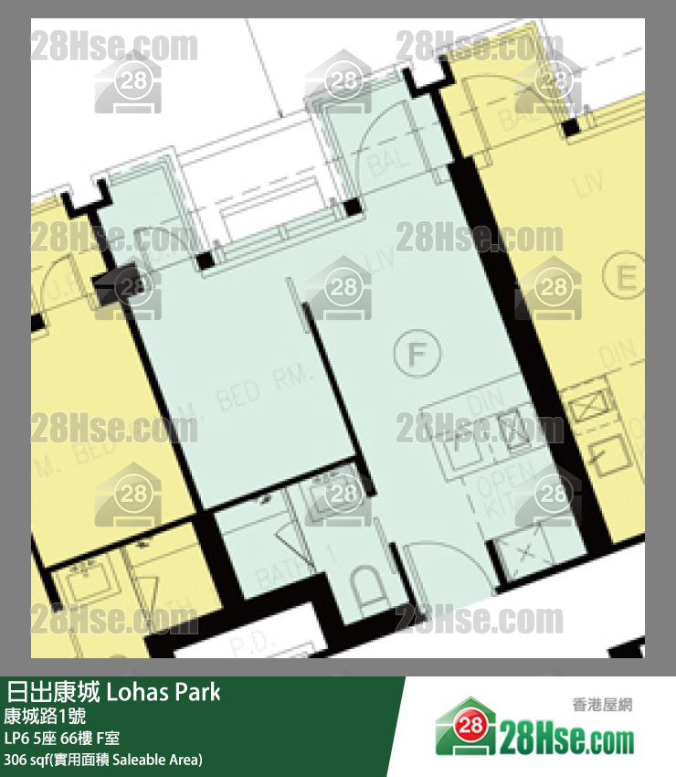 LP6 LP6 5座 66楼 F室 平面图