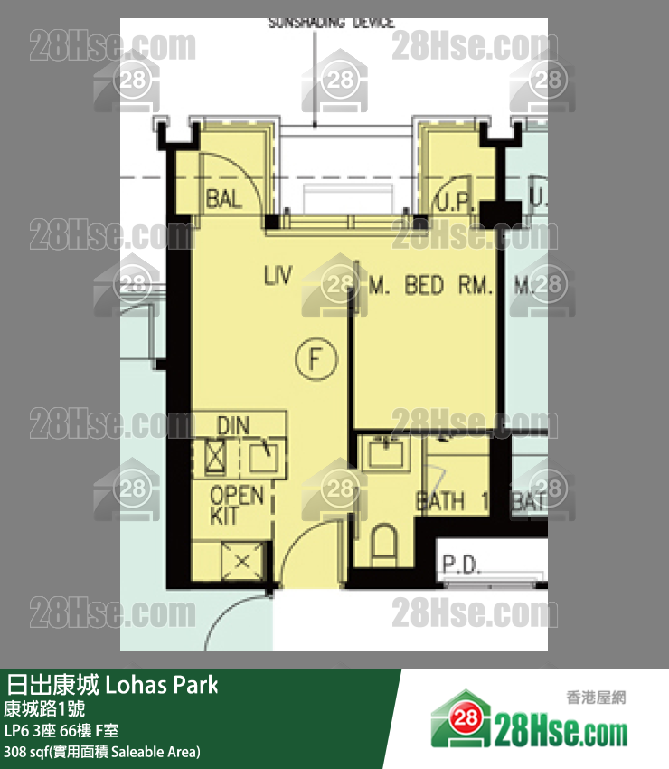 LP6 LP6 3座 66楼 F室 平面图