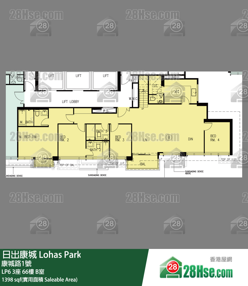 LP6 LP6 3座 66楼 B室 平面图