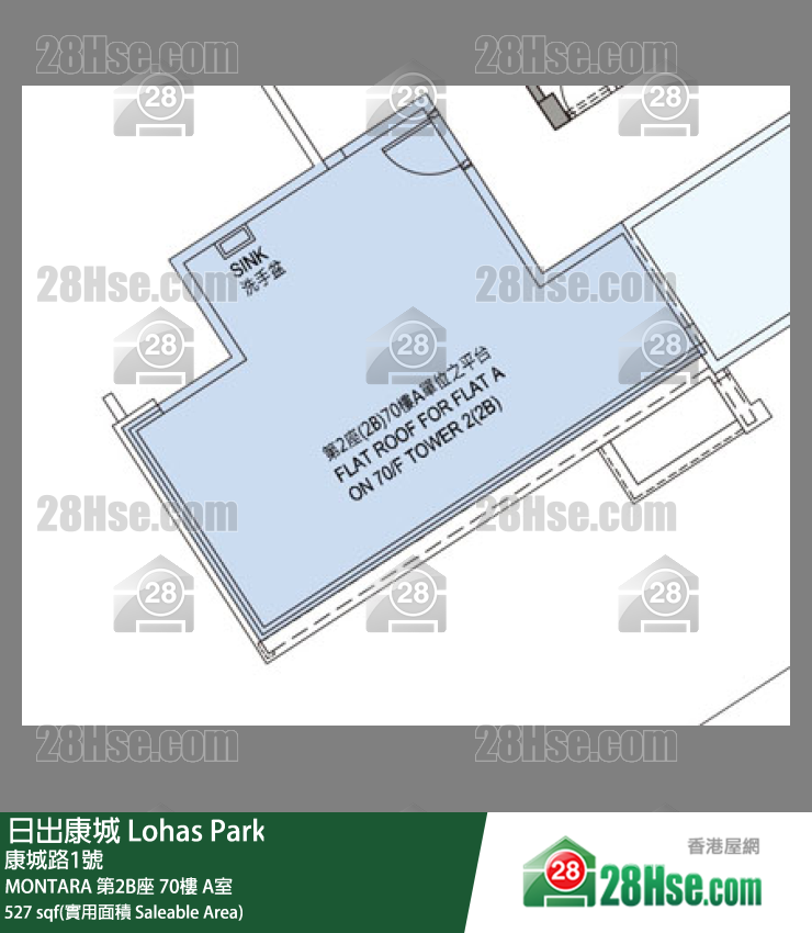 MONTARA MONTARA 第2B座 70楼 A室 平面图