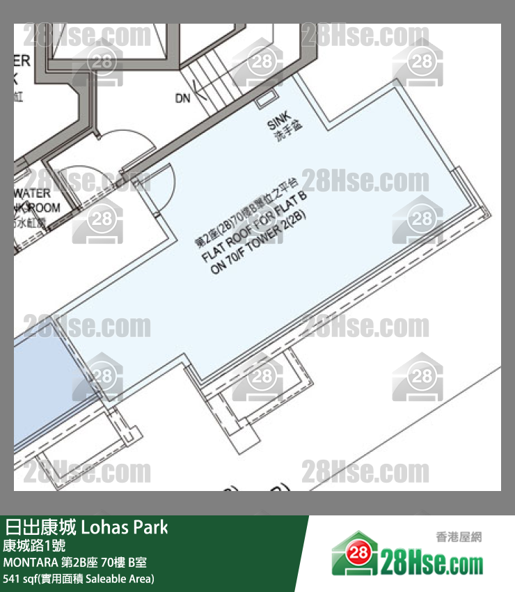 MONTARA MONTARA 第2B座 70楼 B室 平面图