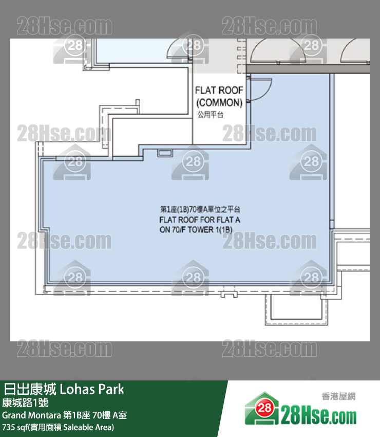 Grand Montara Grand Montara 第1B座 70楼 A室 平面图
