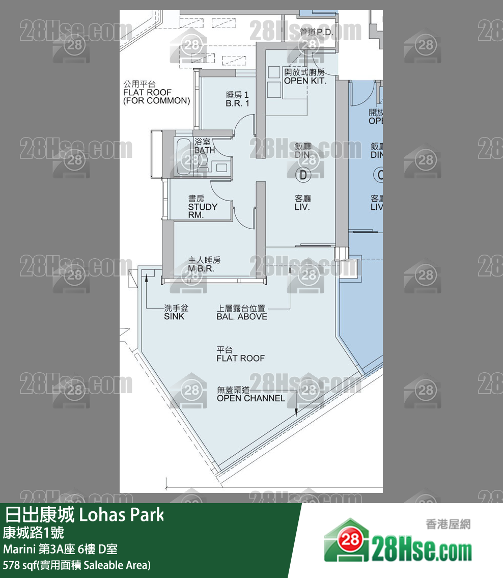 Marini Marini 第3A座 6楼 D室 平面图