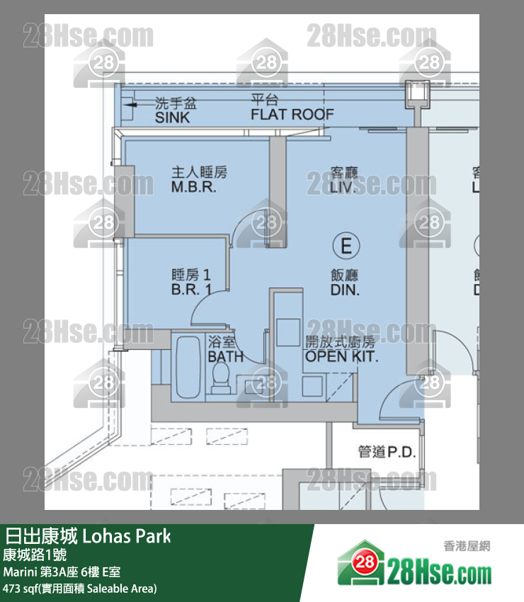 Marini Marini 第3A座 6楼 E室 平面图