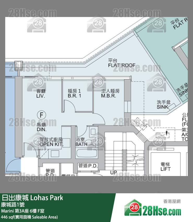 Marini Marini 第3A座 6楼 F室 平面图