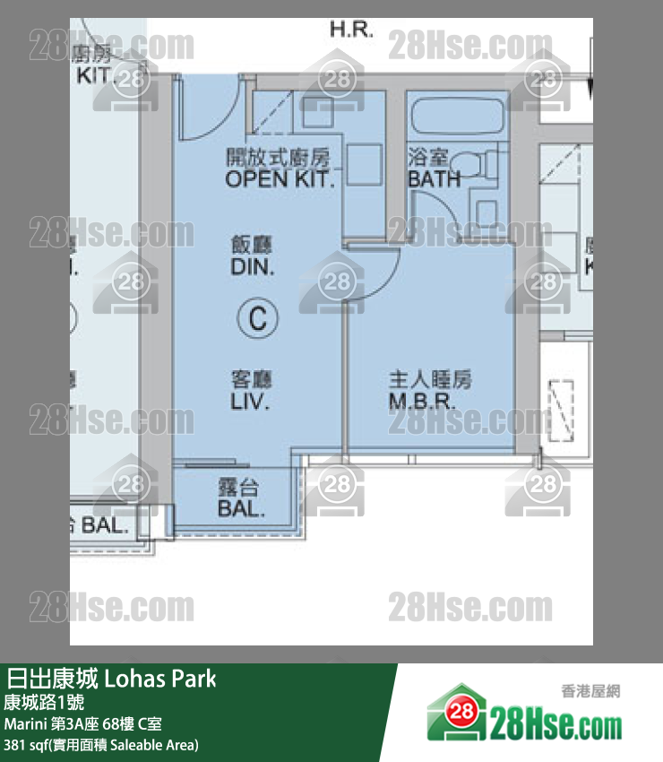 Marini Marini 第3A座 68楼 C室 平面图