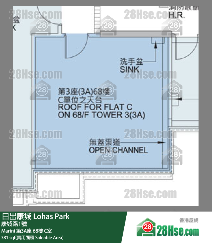 Marini Marini 第3A座 68楼 C室 平面图