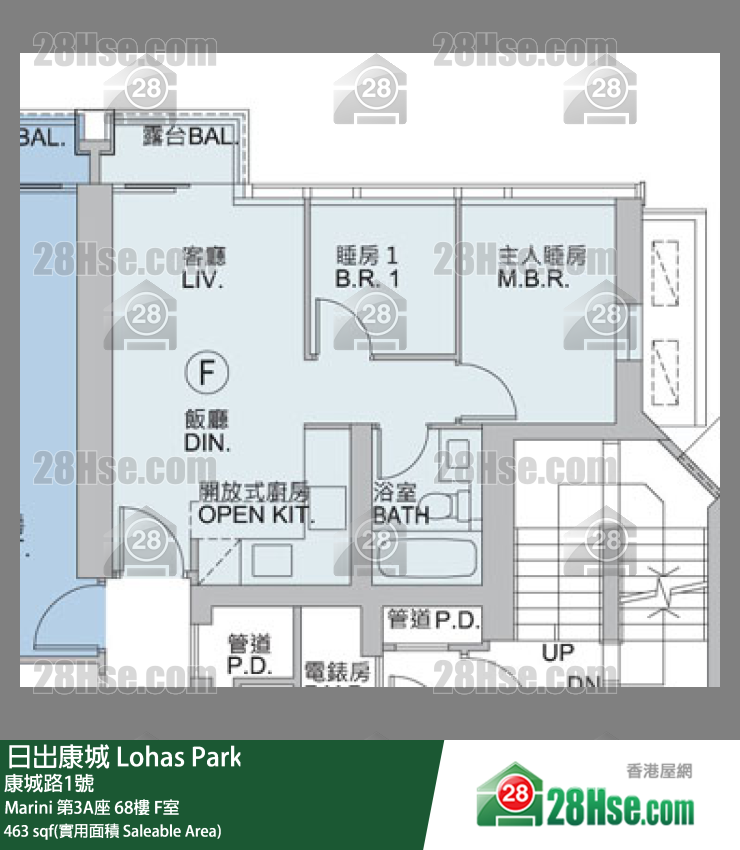 Marini, Flat F, 68/F, Tower 3(3a) Of Tower 3 Marini, Marini FloorPlan