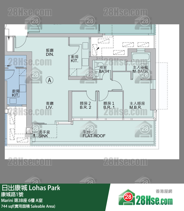 Marini Marini 第3B座 6楼 A室 平面图
