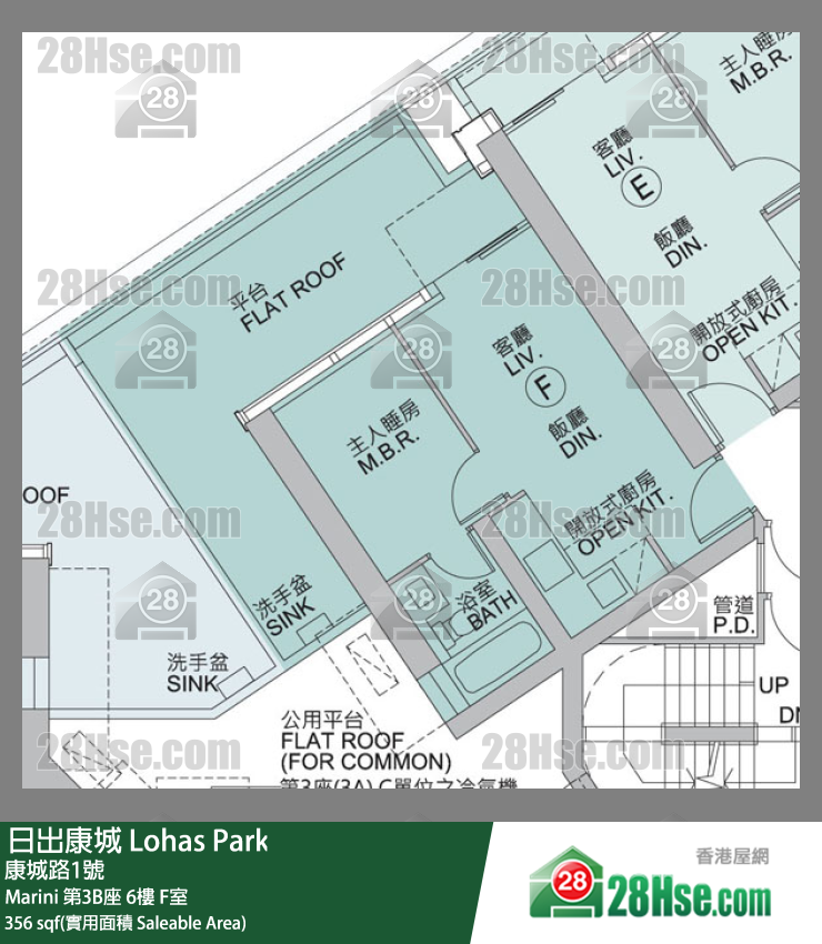 Marini Marini 第3B座 6楼 F室 平面图