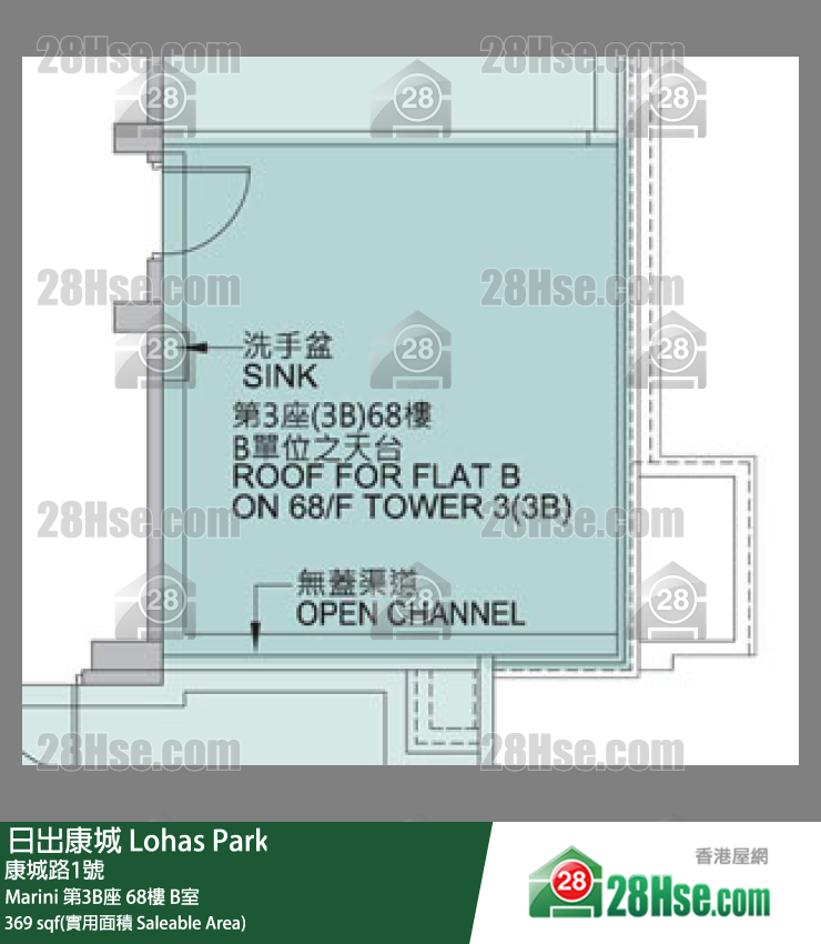 Marini Marini 第3B座 68楼 B室 平面图