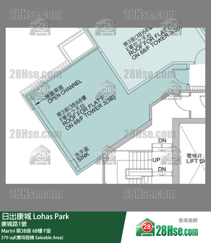 Marini Marini 第3B座 68楼 F室 平面图
