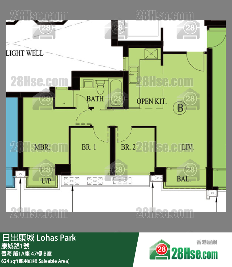 晉海 第1A座47樓 B室 平面圖