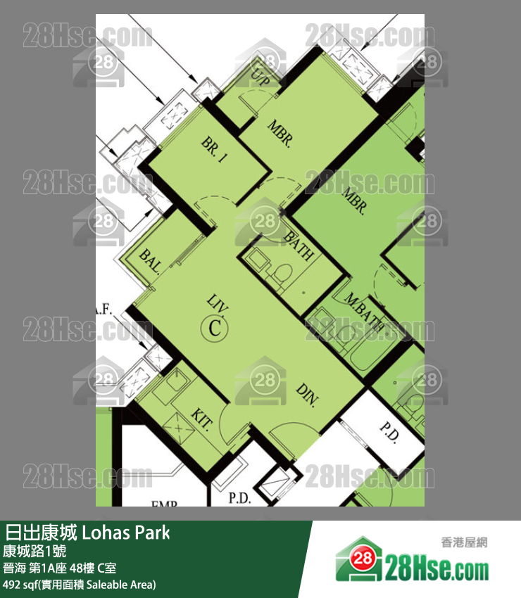 晉海 晉海 第1A座 48樓 C室 平面圖