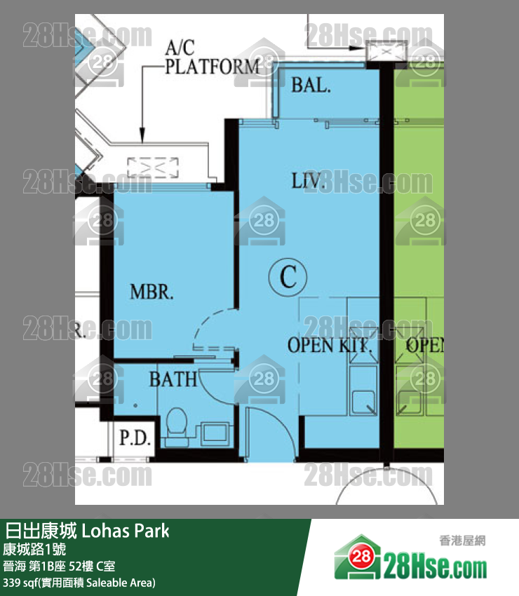 晉海 晉海 第1B座 52樓 C室 平面圖